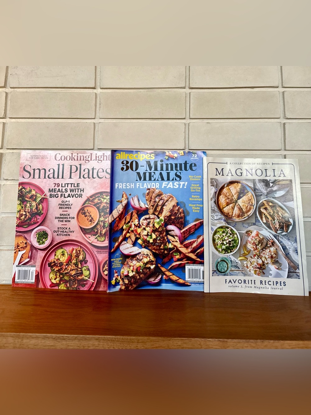 Cooking Magazine Lot * CookingLight Allrecipes Magnolia * Junk Journaling